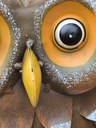 Metall Eule Erwin zum Stellen, 3D