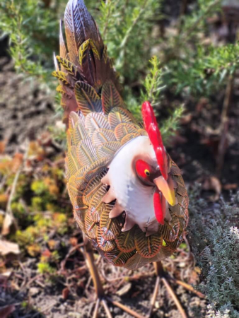 Metall Henne Hedwig zum Stellen