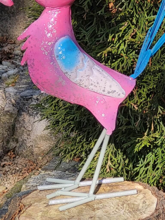 Metall Vogel Jekyll, pink