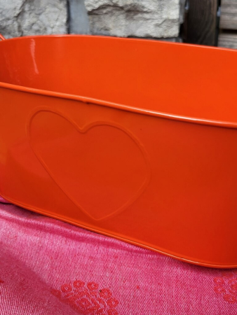 Preview: Metallschale Stellina oval, orange