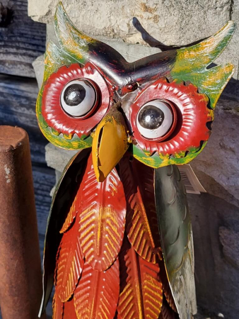 Preview: Metall Zaunhocker Eule Harry