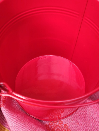 Pflanzeimer Stellina mit Henkel, rot