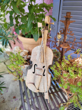 Preview: 3D Geige zum Stellen, Vintage