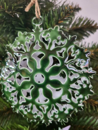 Metall Weihnachtshänger Amara, grün