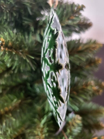 Metall Weihnachtshänger Amara, grün