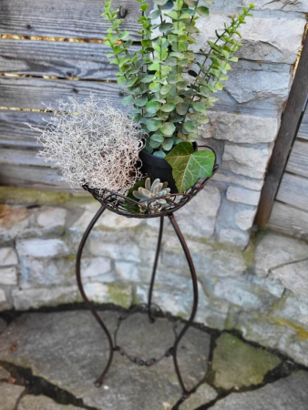 Blumenständer Mendolina, dunkelbraun-schwarz