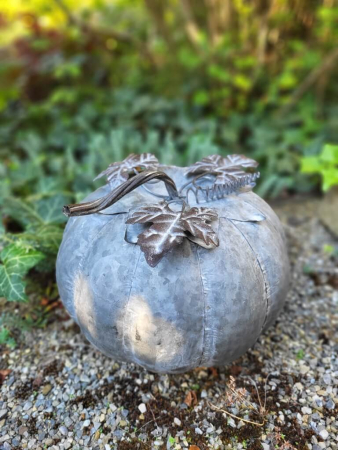 Preview: Dekokürbis, antik-zink