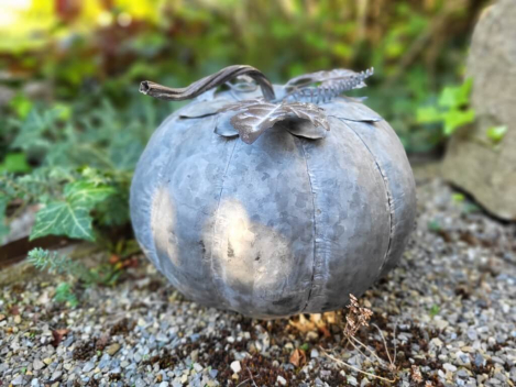 Preview: Dekokürbis, antik-zink