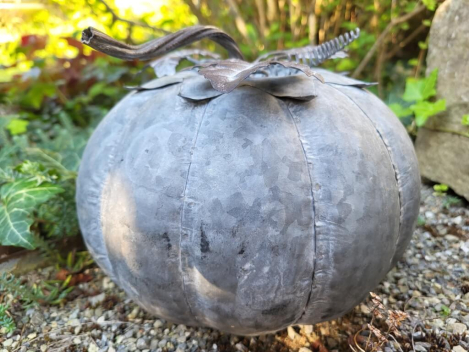 Preview: Dekokürbis, antik-zink