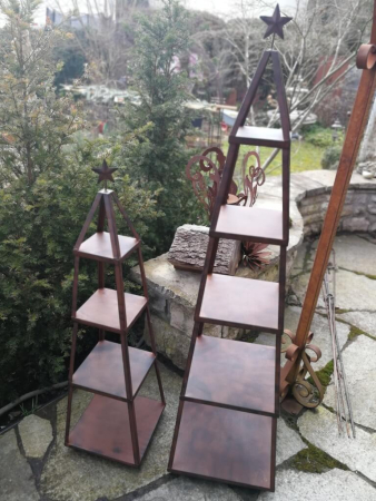 Metall Dekoregal Joule, dunkelbraun