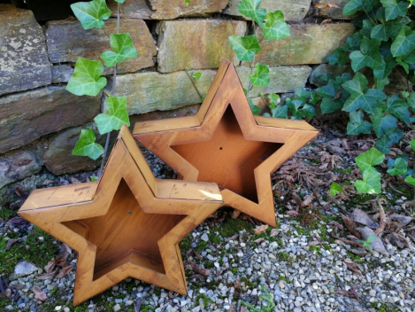 Preview: Edelrostoptik Stern zum Bepflanzen