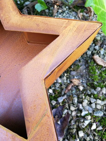 Preview: Edelrostoptik Stern zum Bepflanzen