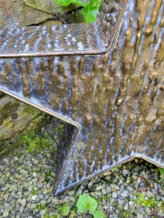 Preview: Metallstern zum Stellen, schwarz-gold