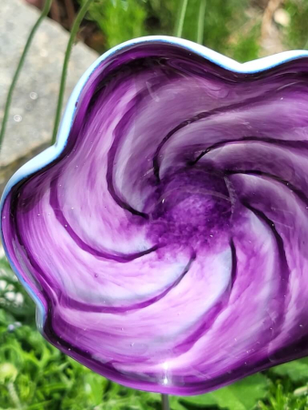 Preview: Topfstecker Glasblume Kringel, lila