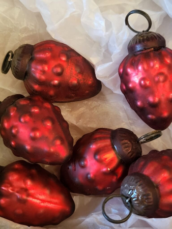 Christbaumkugel Zapfen mini, rot