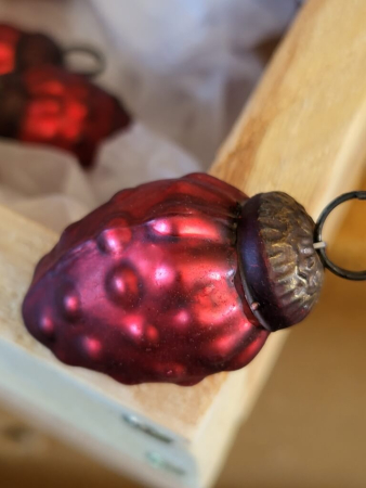 Christbaumkugel Zapfen mini, rot