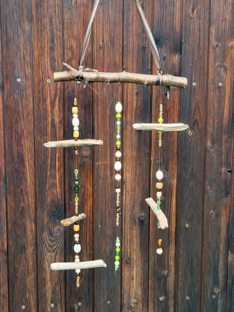 Mobile Treibholz, Boho-Green