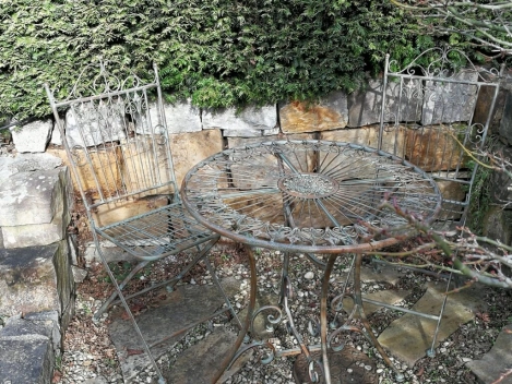 Gartenmöbelset Figaro, antik-grün
