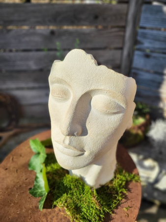 Pflanztopf Gesicht, modern, Magnesia