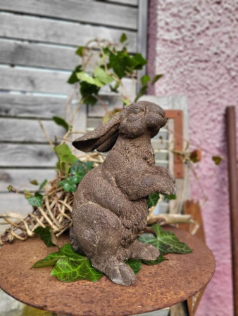 Preview: Polyresin Hase stehend, braun