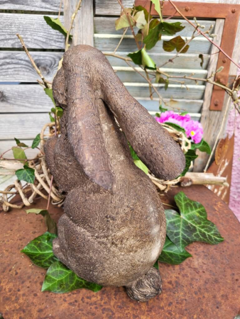 Preview: Polyresin Hase stehend, braun