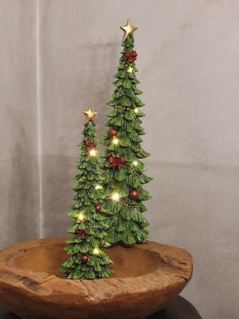 Preview: Polyresin Weihnachtsbaum mit LED Beleuchtung