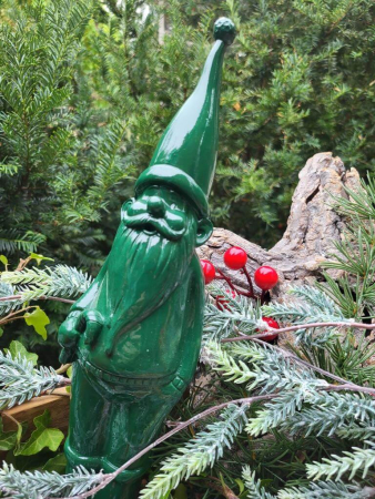 Weihnachtszwerg Polyresin, grün