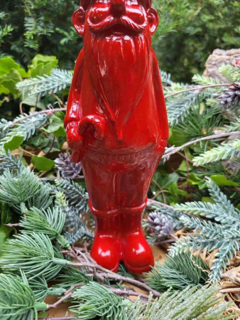 Preview: Weihnachtszwerg Polyresin, rot