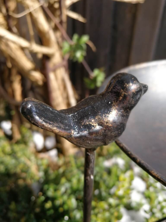 Preview: Rankgitter Vögel, inkl. Vogeltränke, schwarz