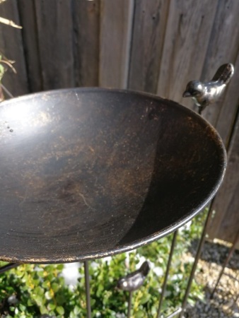 Preview: Rankgitter Vögel, inkl. Vogeltränke, schwarz