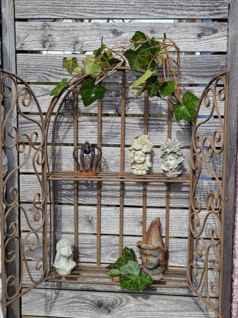 Preview: Edelrostoptik Wandregal, klappbar