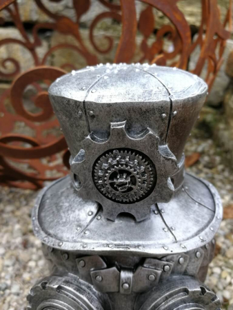 Preview: Steampunk Eule Phileas aus Polyresin