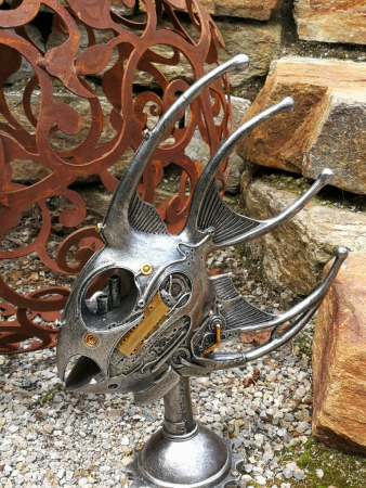Steampunk Fisch Nestor aus Polyresin