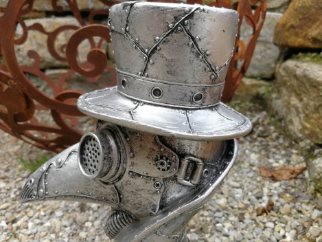 Preview: Steampunk Krähenkopf Raymond aus Polyresin