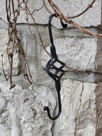 Preview: S-Haken Gaspari für Hängeköbe, schwarz