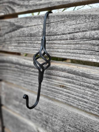 Preview: S-Haken Gaspari für Hängeköbe, schwarz