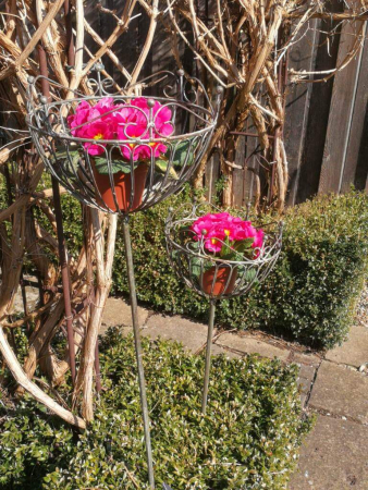 Shabby Chic Korb am Stab