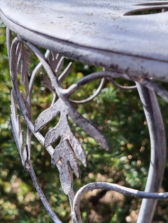 Preview: Shabby Chic Beistelltisch Karin rund, grau