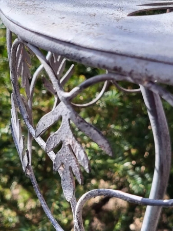 Shabby Chic Beistelltisch Karin rund, grau