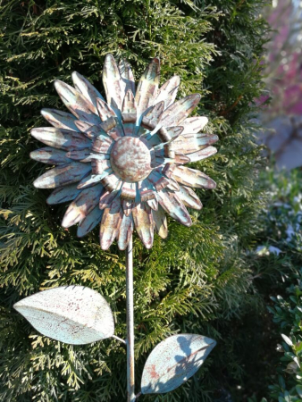 Vintage Blume Klaas, antik-grün