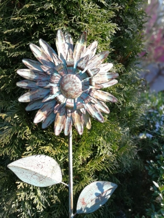 Vintage Blume Klaas, antik-grün