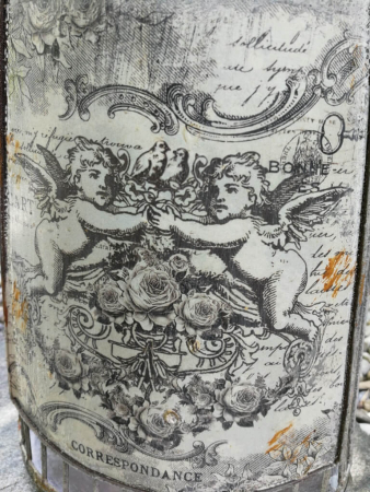 Dekoengel Elisabeth mit Schneeflockenstab, grau
