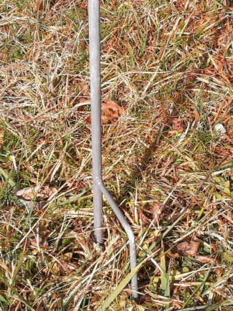 Gartenstecker Vogel grau