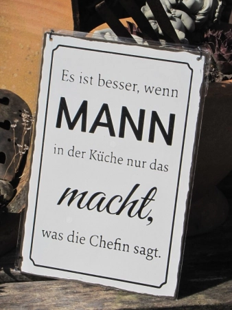 Shabby Chic Metallspruchschilder Kochen 3