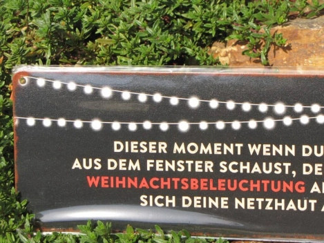 Shabby Chic Metallspruchschild Weihnachtsbeleuchtung