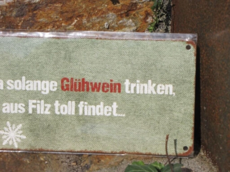 Shabby Chic Metallspruchschild Weihnachtsmarkt
