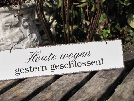 Preview: Shabby Chic Metallspruchschilder Funny