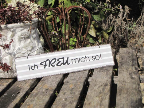 Preview: Shabby Chic Metallspruchschilder Funny