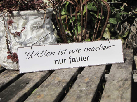 Preview: Shabby Chic Metallspruchschilder Funny