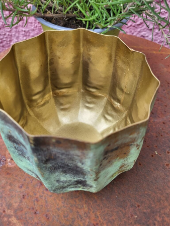 Preview: Pflanzschale rund, antik-grün